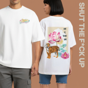 Behave urself | Shut the फ़क up - Fusion Tee | Oversized | Unisex